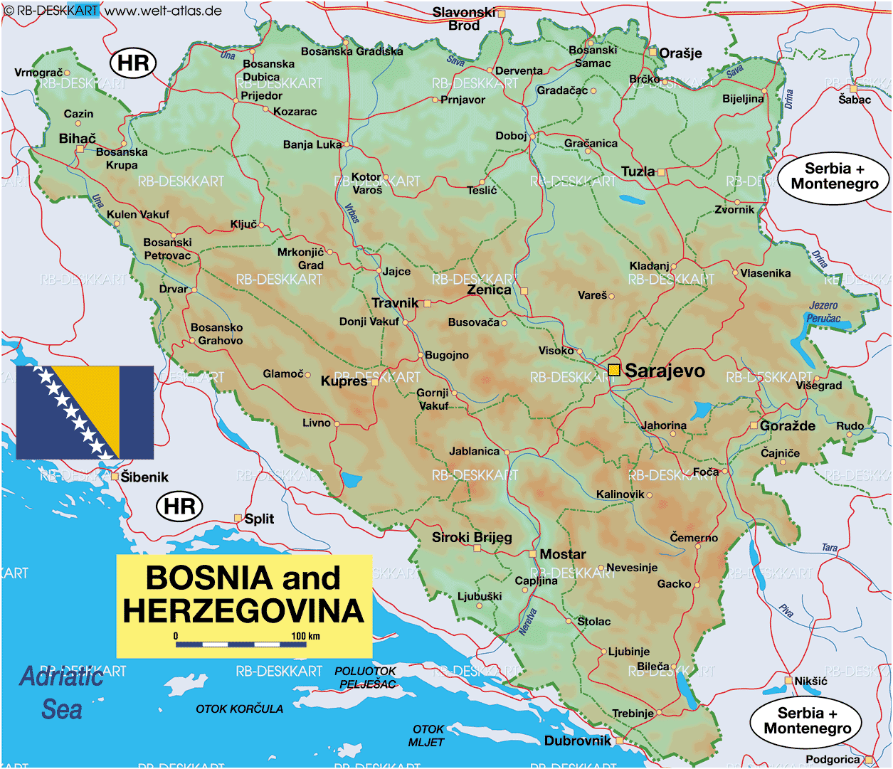 Bosnie Herzegovine carte
